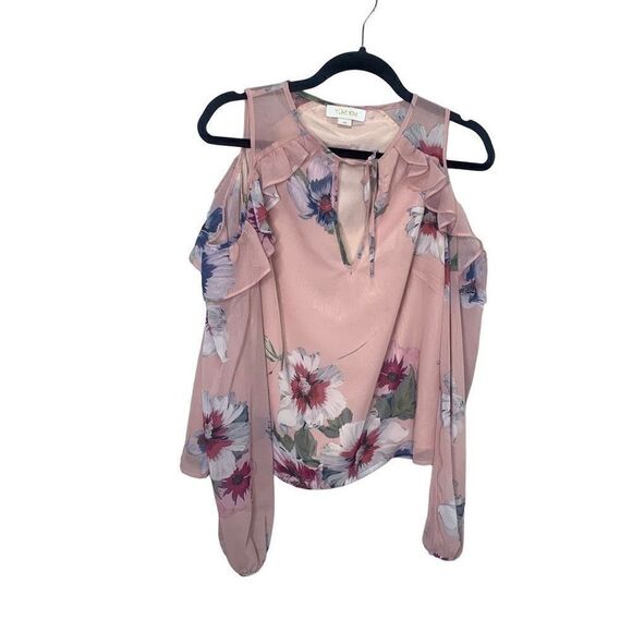 Yumi Kim XS Stella Cold Shoulder Pink Blouse REG. $135 (r1) - Picture 3 of 11